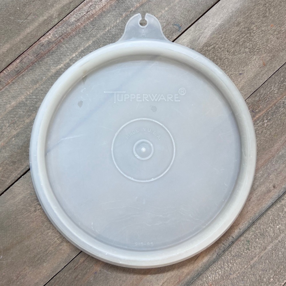 Tupperware 4.5" Round Clear 215-85 Container Lid Made in USA Replacement‎ Part